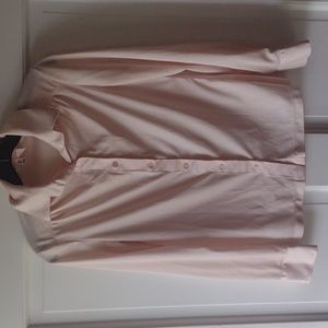 Pale pink button down shirt vintage 80s